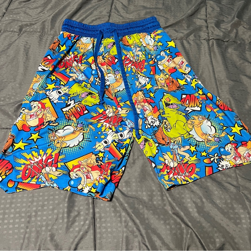 Nickelodeon Sleep Shorts Men's Small Angry Beavers Ren Stimpy Reptar Catdog
